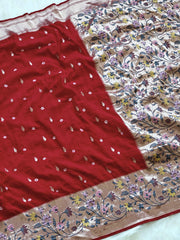 Viscose Raw Silk Bandhej Printed Paithani Saree