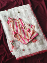 Crush Silk Floral Embroidery Cutwork Saree