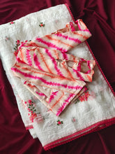 Crush Silk Floral Embroidery Cutwork Saree