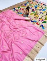 Soft Silk Peacock Paithani Saree