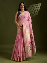 Soft Muga Cotton Paithani Saree