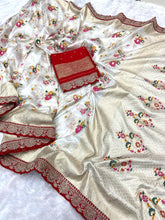 Khadi Georgette Banarasi Doorga Pooja Saree