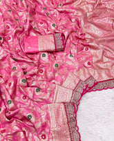 Khadi Dola Cotton Meenakari Bridal Saree