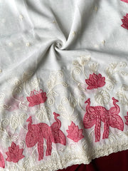 Premium Crunchy Silk Appliqué Border Saree