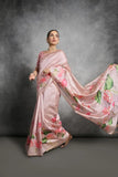 Soft Tussar Silk Beautiful Lotus Printed Saree