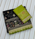 Black Banarasi Jaal Design Sarees – Sankranti Celebration Wear