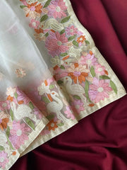 Premium Chiffon Designer Embroidery Saree