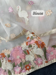Premium Chiffon Designer Embroidery Saree