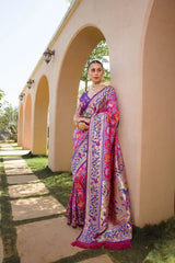 Designer Paithani Patola Sparrow Saree in Banarasi Soft Silk