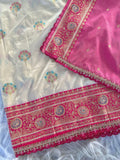 Premium Banarasi Intricate Color Saree with Lace