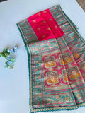 Premium Banarasi Intricate Color Saree with Lace