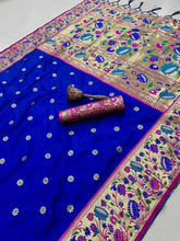 Pure Kanchipuram Paithani Silk Meenakari Saree