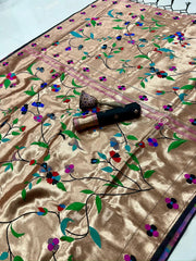 Pure Soft Kanchivaram Brocket Paithani Silk Saree