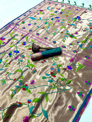 Pure Soft Kanchivaram Brocket Paithani Silk Saree