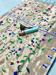 Pure Soft Kanchivaram Brocket Paithani Silk Saree