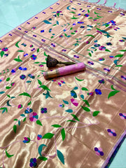 Pure Soft Kanchivaram Brocket Paithani Silk Saree