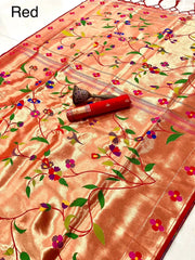 Pure Soft Kanchivaram Brocket Paithani Silk Saree