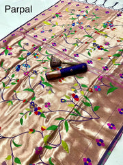 Pure Soft Kanchivaram Brocket Paithani Silk Saree