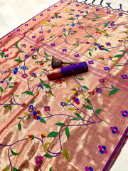 Pure Soft Kanchivaram Brocket Paithani Silk Saree