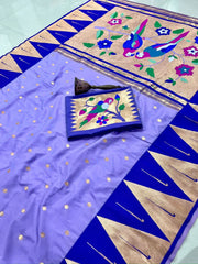 Pure Soft Kanchivaram Temple Paithani Silk Saree