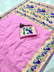 Pure Soft Kanchivaram Paithani Silk Saree