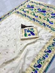 Pure Soft Kanchivaram Paithani Silk Saree