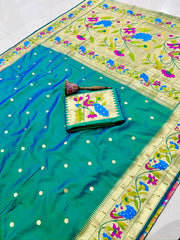 Pure Soft Kanchivaram Paithani Silk Saree