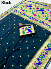 Pure Soft Kanchivaram Paithani Silk Saree