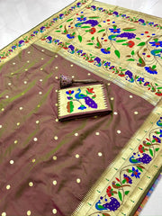 Pure Soft Kanchivaram Paithani Silk Saree