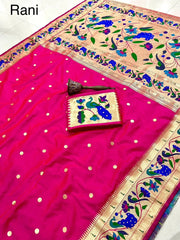 Pure Soft Kanchivaram Paithani Silk Saree