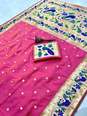 Pure Soft Kanchivaram Paithani Silk Saree