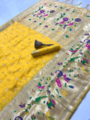 Soft Silk Broad Border Kanchivaram Paithani Saree