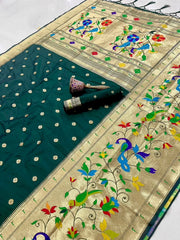 Soft Silk Broad Border Kanchivaram Paithani Saree