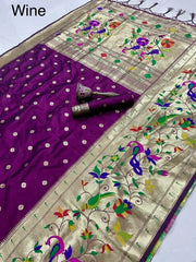 Soft Silk Broad Border Kanchivaram Paithani Saree