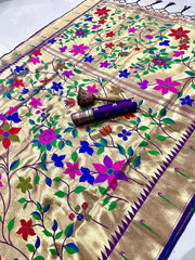 Soft Silk Brocket Kanchivaram Paithani Saree
