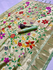 Soft Silk Brocket Kanchivaram Paithani Saree