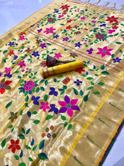 Soft Silk Brocket Kanchivaram Paithani Saree