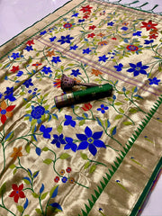 Soft Silk Brocket Kanchivaram Paithani Saree