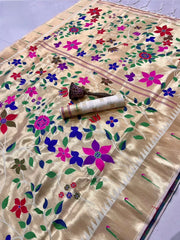 Soft Silk Brocket Kanchivaram Paithani Saree