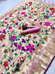 Soft Silk Brocket Kanchivaram Paithani Saree