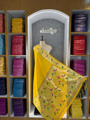 Dupatta - Pure Zari Peacock Motif Paithani Dupatta