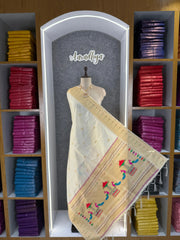 Dupatta - Pure Zari Traditional Peacock Motifs Paithani Dupatta