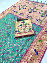 Soft Kanchivaram Patola Paithani Silk Saree