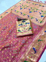 Soft Kanchivaram Patola Paithani Silk Saree