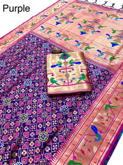 Soft Kanchivaram Patola Paithani Silk Saree