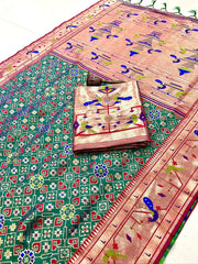 Soft Kanchivaram Patola Paithani Silk Saree