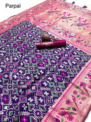 Authentic Kanchivaram Patola Paithani Silk Saree
