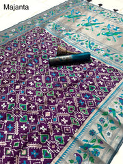 Authentic Kanchivaram Patola Paithani Silk Saree