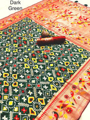 Authentic Kanchivaram Patola Paithani Silk Saree