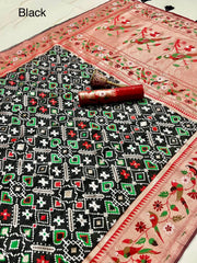 Authentic Kanchivaram Patola Paithani Silk Saree